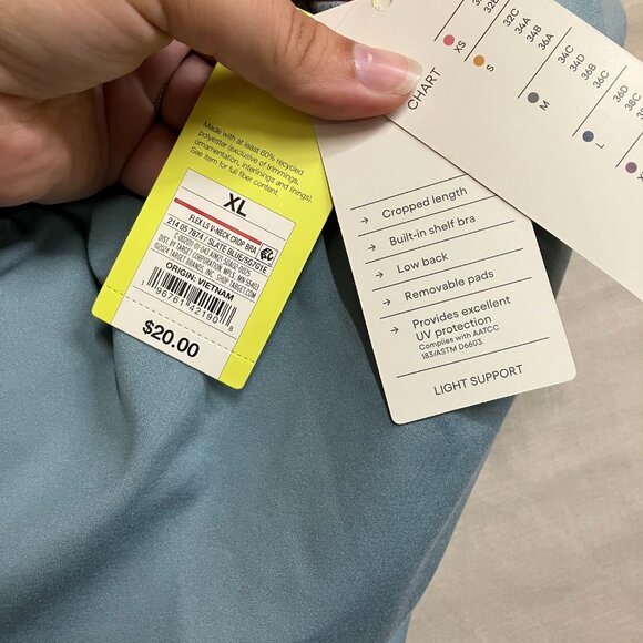 NWT Blogilates Women's Large Cameo Blue Crisscross Active Strappy Back Tank Bra - Picture 8 of 14